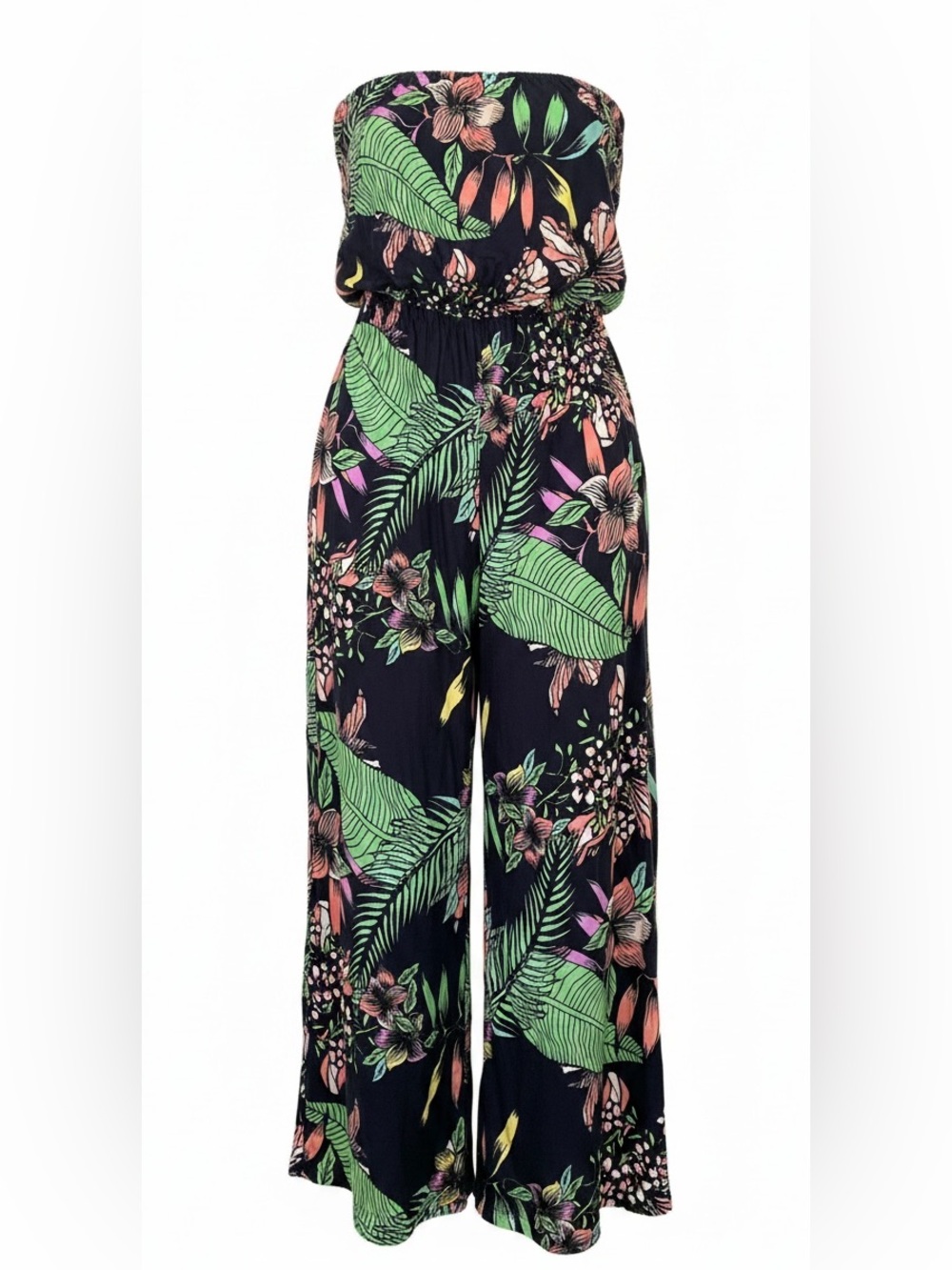 Sandiva Stapless Wide Leg Floral Tropical Jumper Size XL